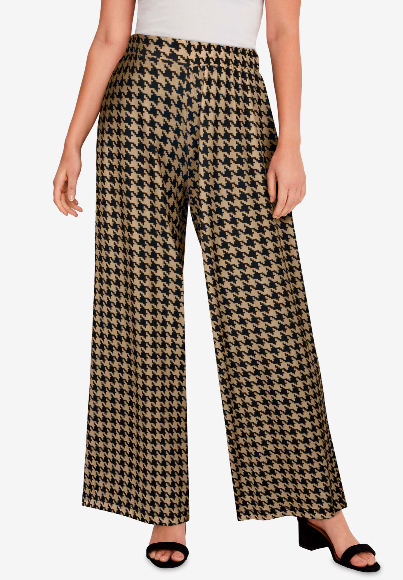 Stretch Knit Wide Leg Pant