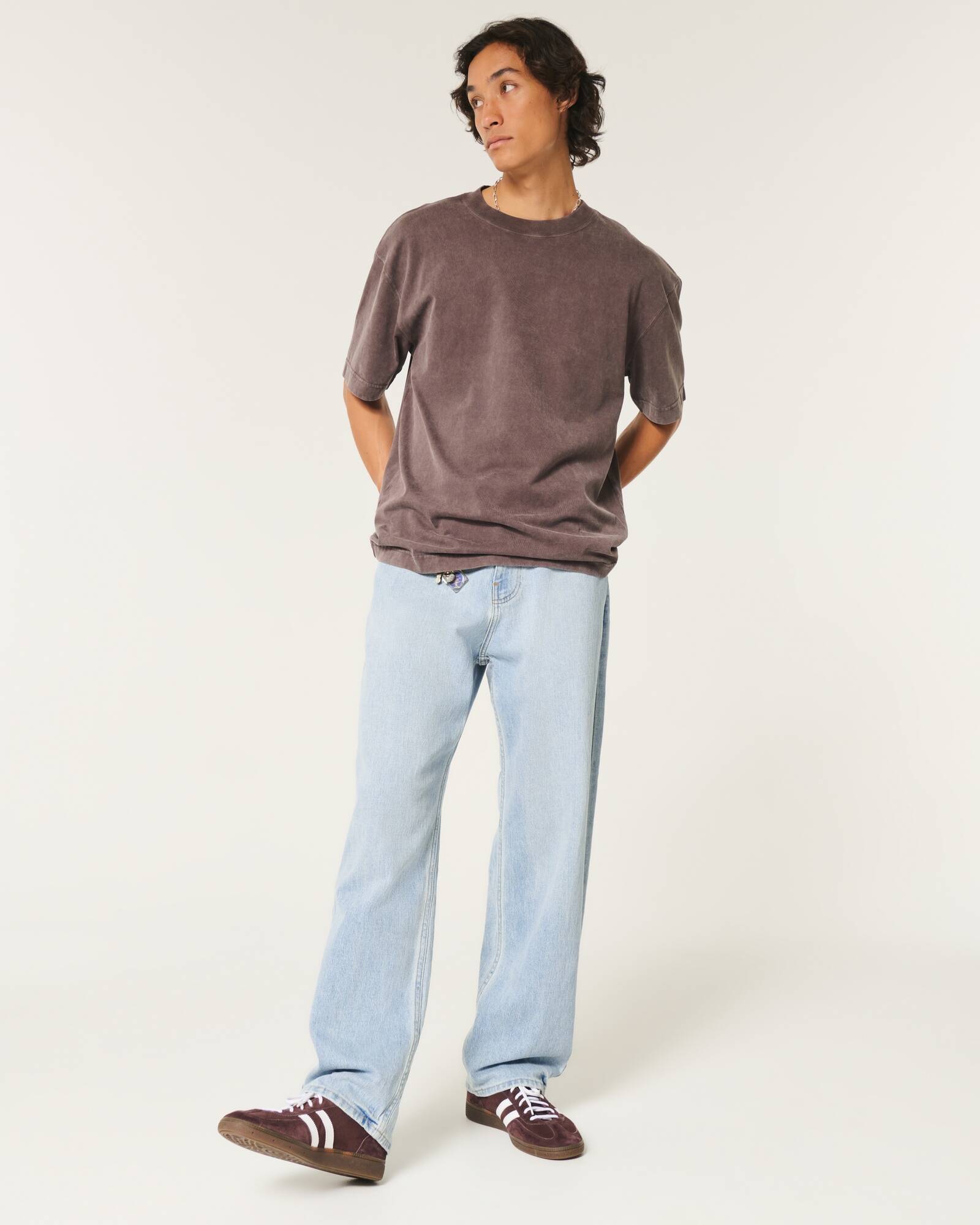 Railroad Stripe Baggy Painter Jeans