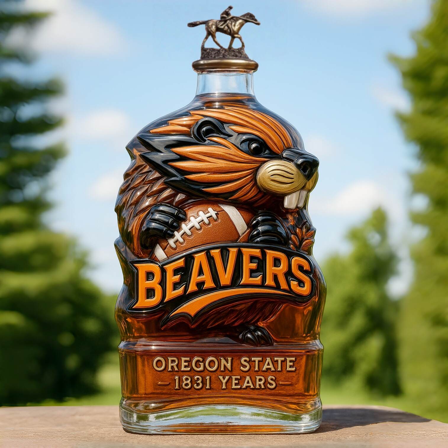 Beavers 132nd Anniversary Whiskey Bottle