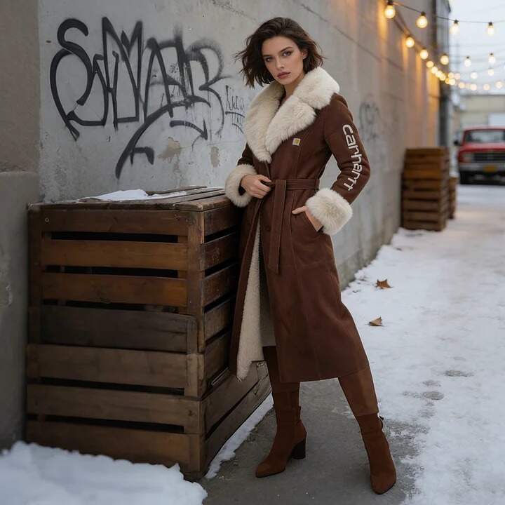🔥𝗖𝗹𝗲𝗮𝗿𝗮𝗻𝗰𝗲 𝗦𝗮𝗹𝗲🌟Luxurious Long Faux Fur Coat With Reversible Design For Winter Elegance