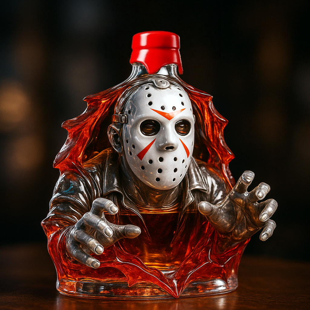 Jason Voorhees Whiskey Bottle
