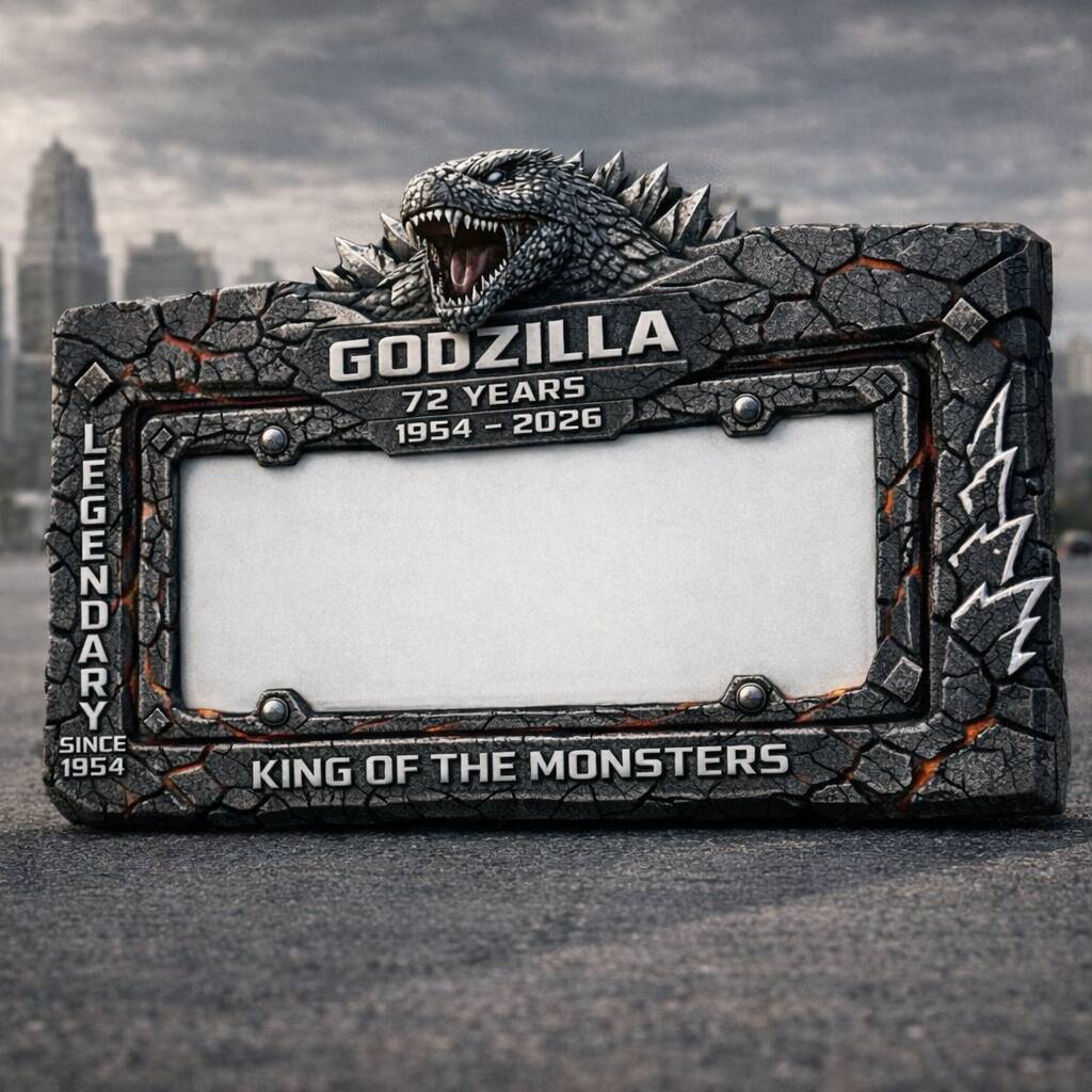 King Of Monster 72nd Anniversary License Plate Frame