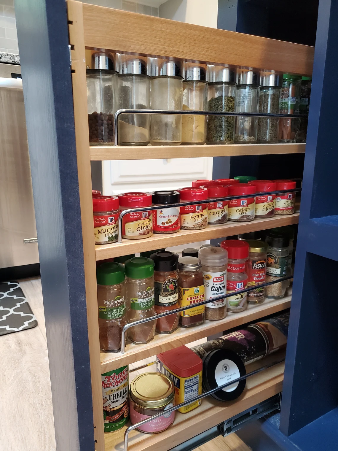 Kitchen Island, Butcher Block Kitchen Island w/Option for Seating, Food Prep, Spice Rack