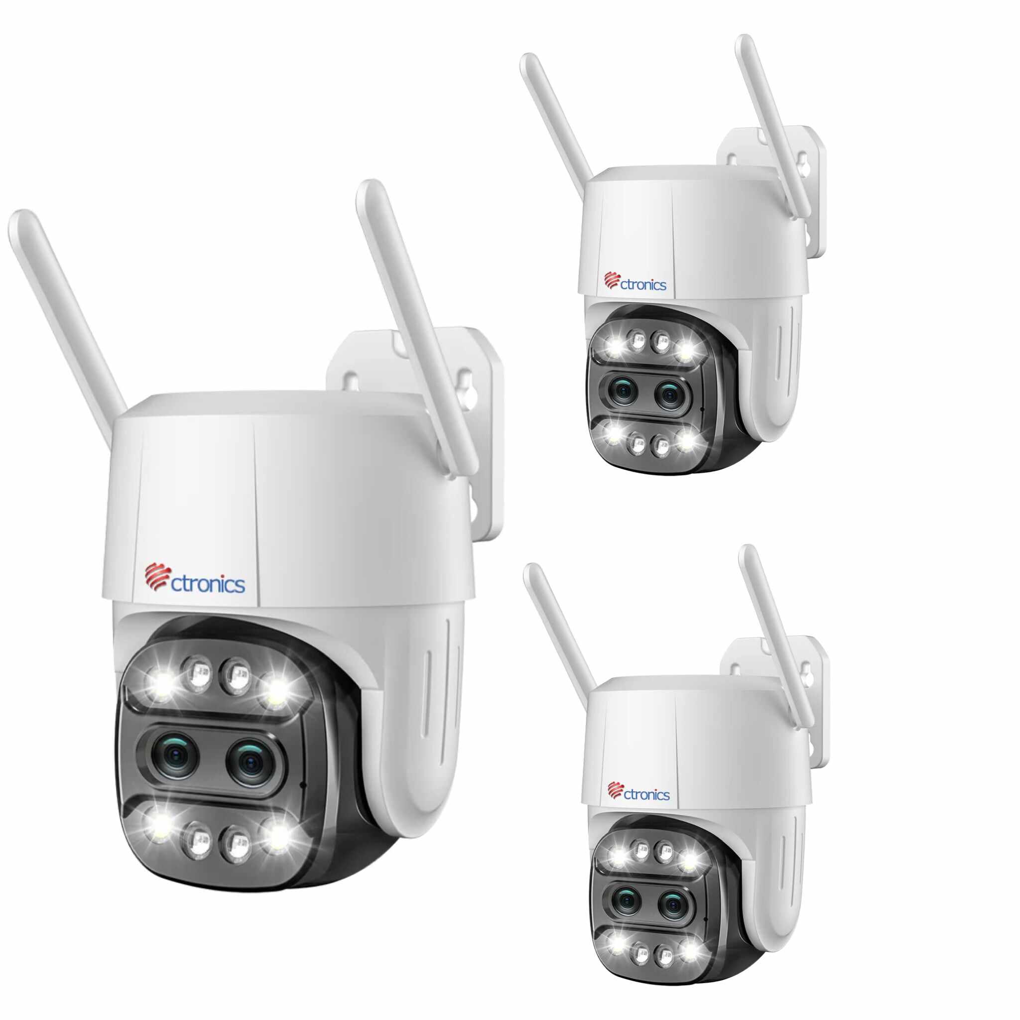 【2nd item $19.99】Ctronics 6X Hybrid Zoom Outdoor Surveillance Camera with Dual Lens