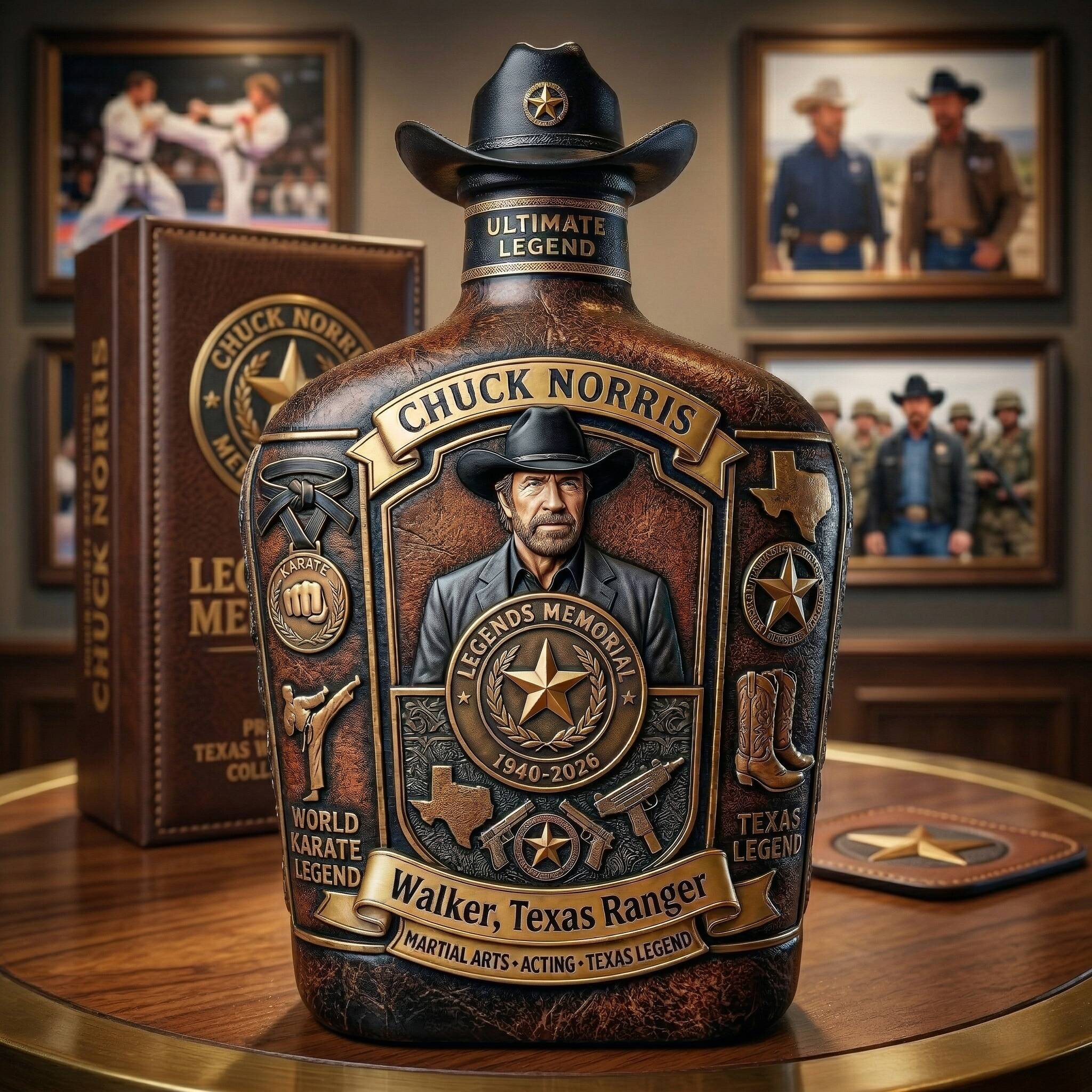 Chuck Norris Legends Memorial Whisky Bottle