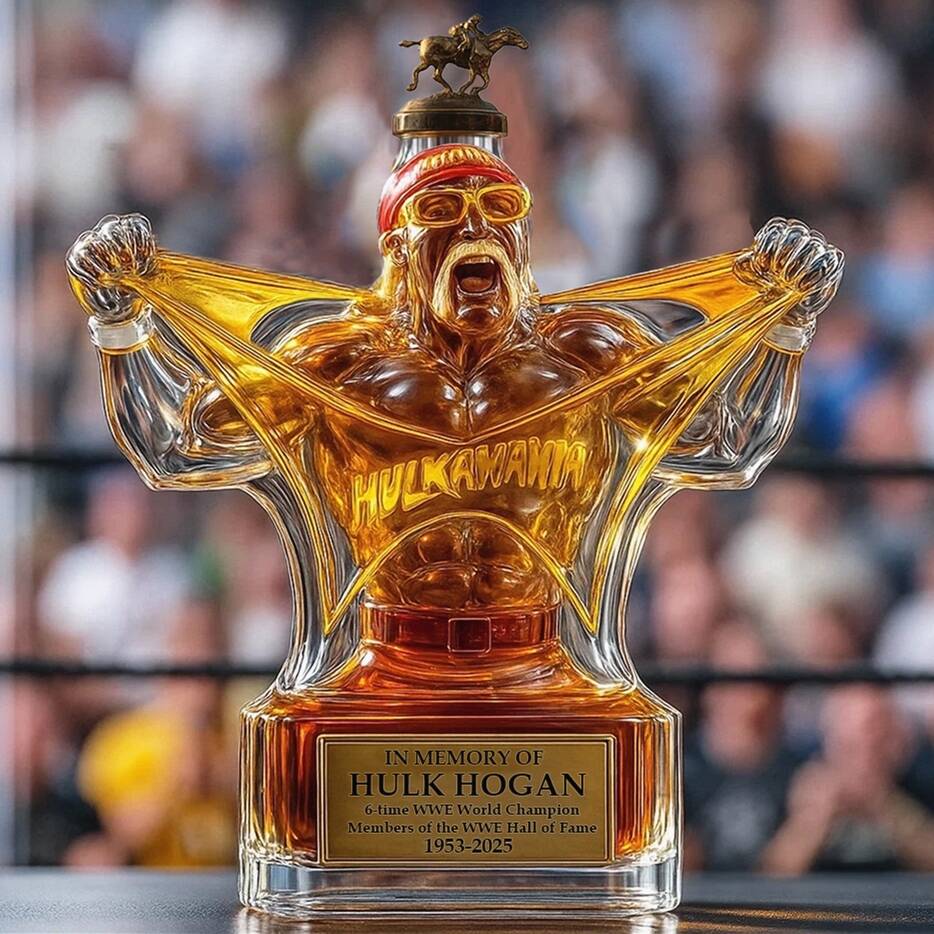 In Memory of Hulk Hogan Whiskey bottle