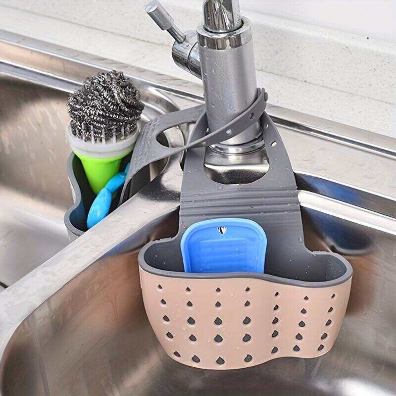 1pc Kitchen Sink Hanging Bag - Organize Your Drain, Faucet, and Dish Cloths with this Convenient Storage Solution