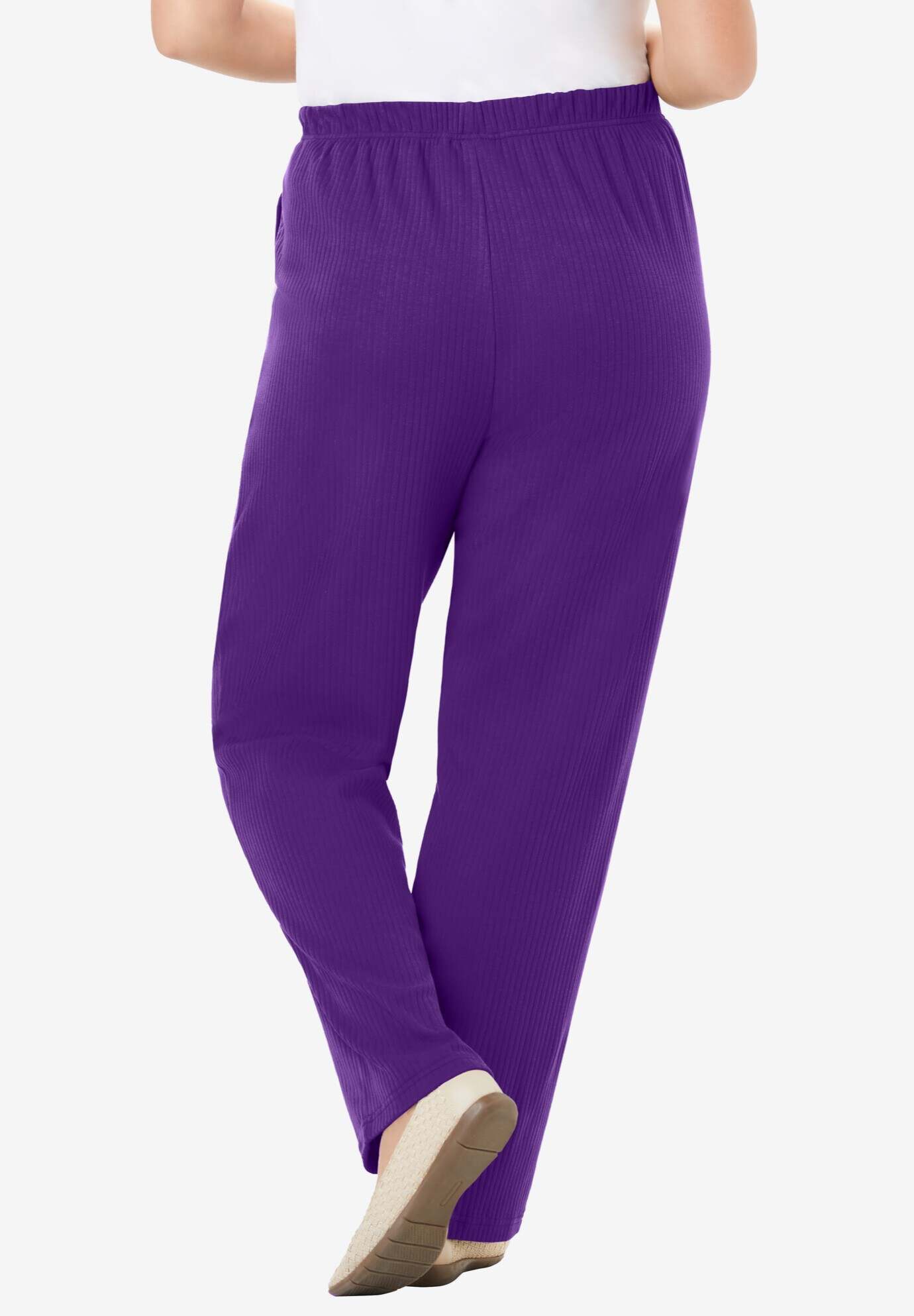 7-Day Knit Ribbed Straight Leg Pant