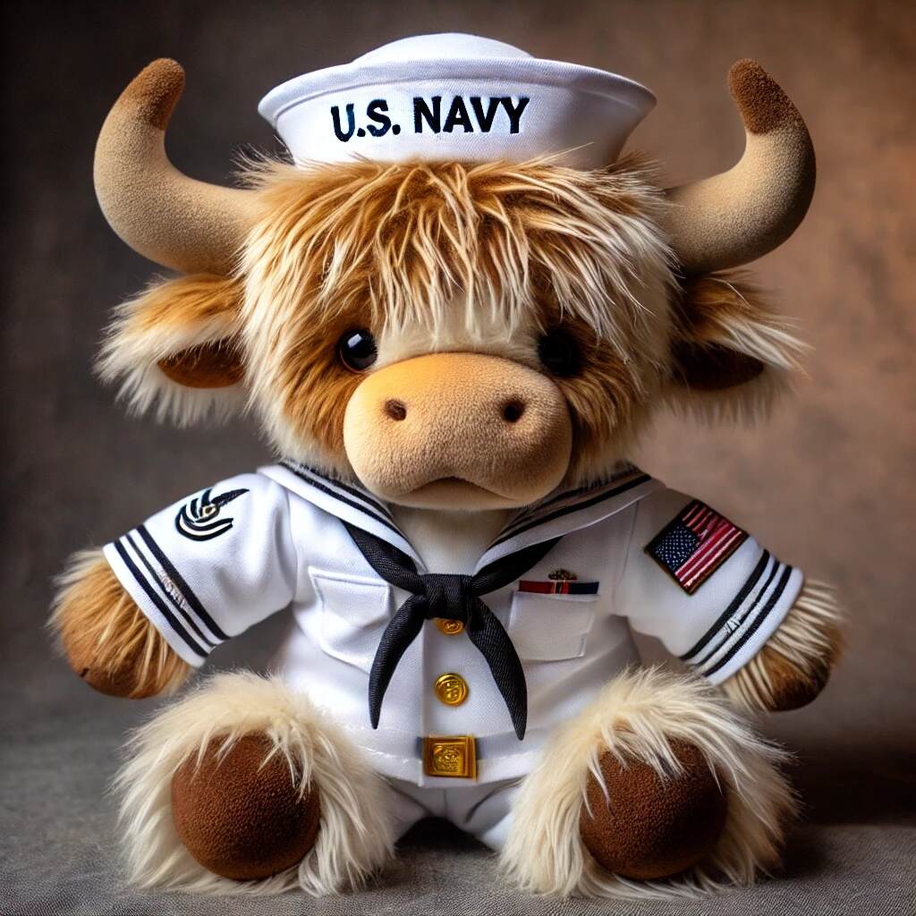 Veteran Tribute Highland Cow Doll