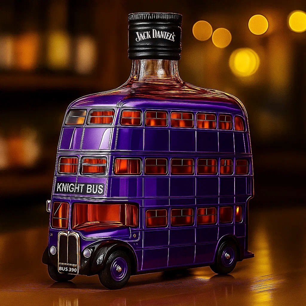 Knight Bus Whiskey Bottle