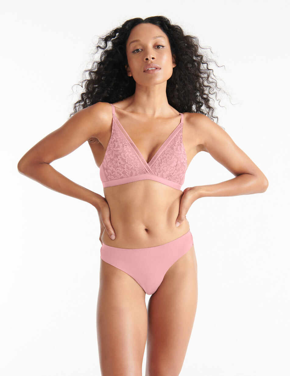 Lace Deep-V Bra