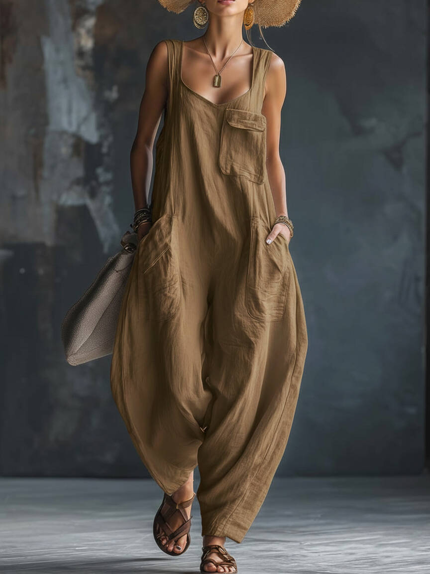 🔥Summer Arrivals🌟Cozy Loose-fitting Wide-leg Jumpsuit