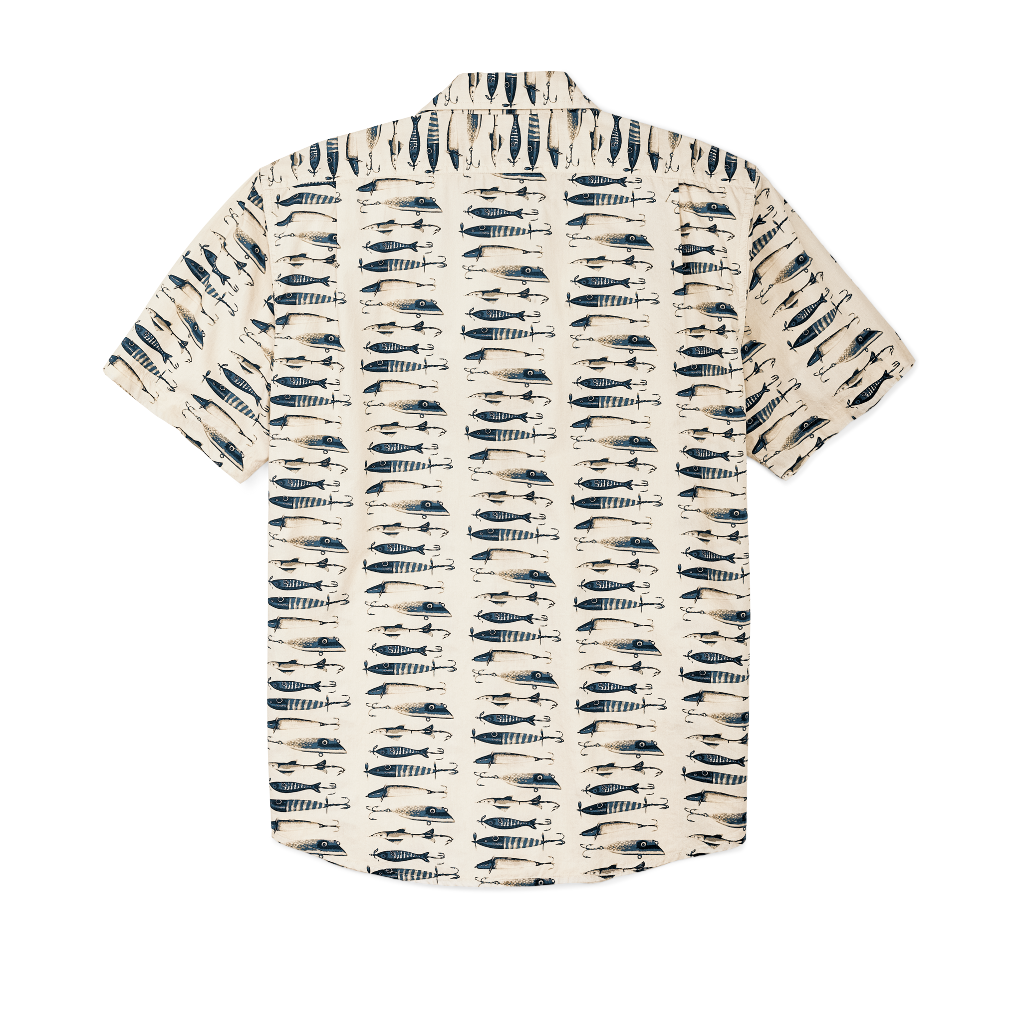Filson's Washed Short Sleeve Feather Cloth Shirt - Natural / Lures