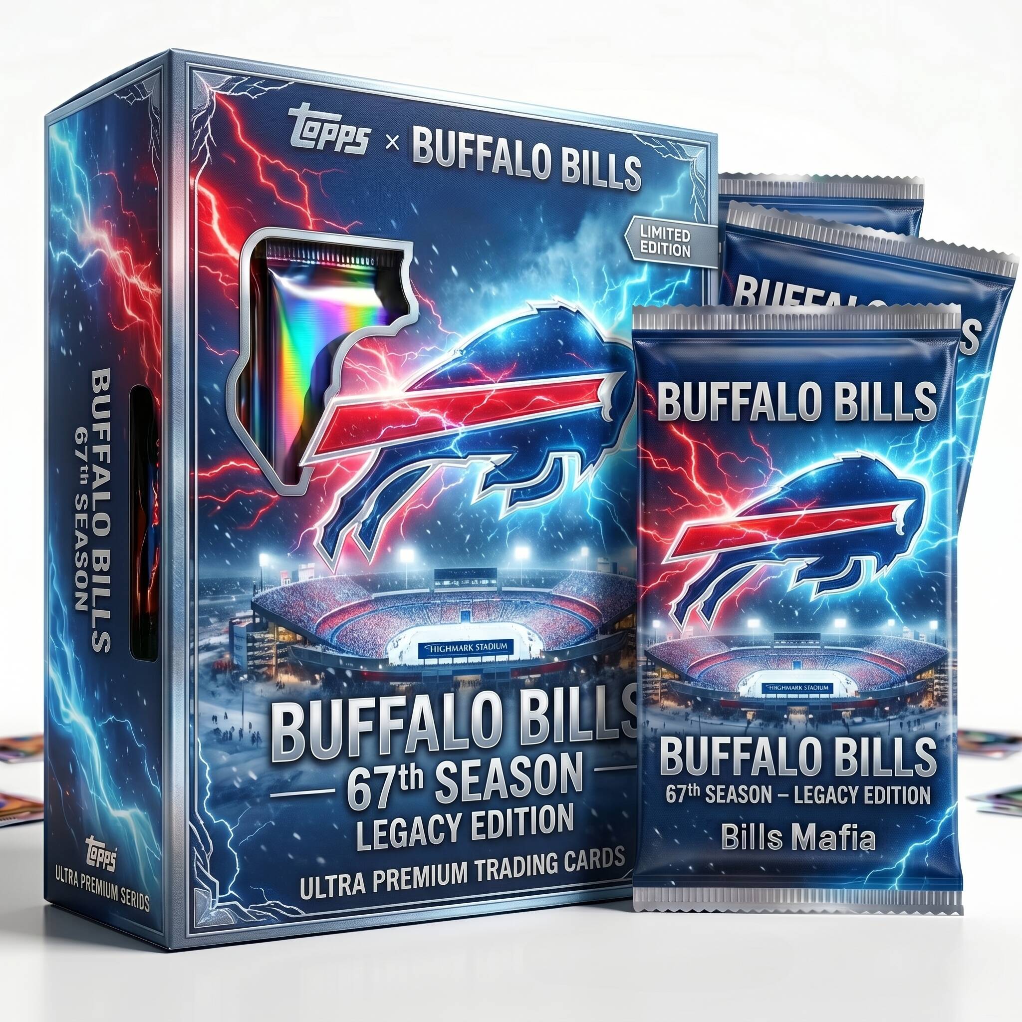 🏈BUFFALO BILLS. 67th Anniversary Premium Trading Card Box