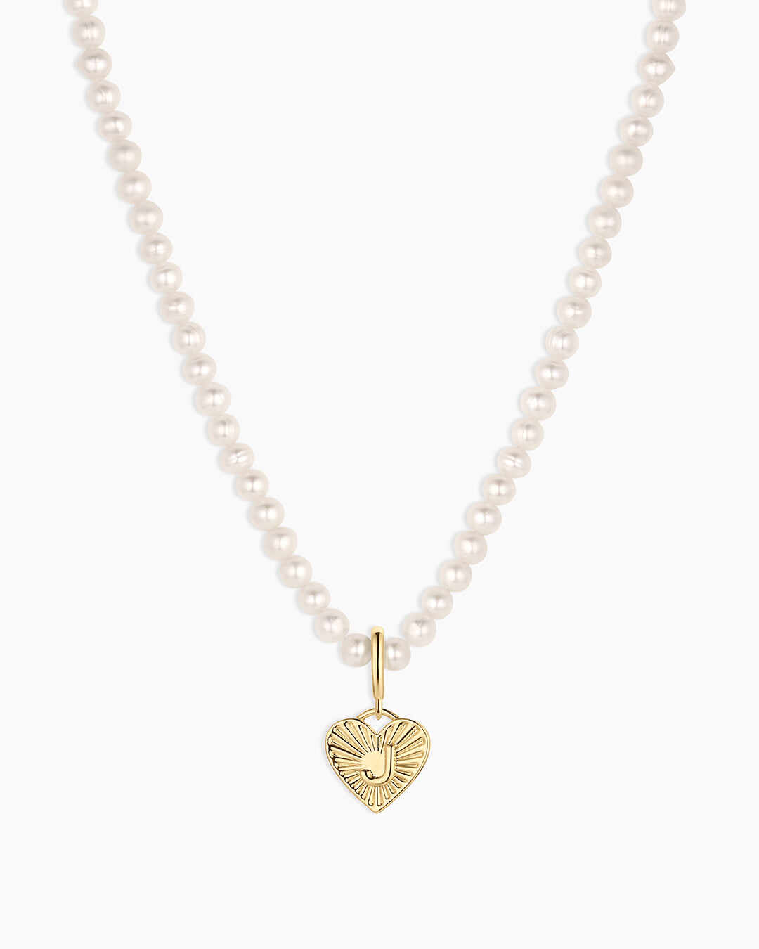 Vintage Heart Alphabet Charm Necklace
