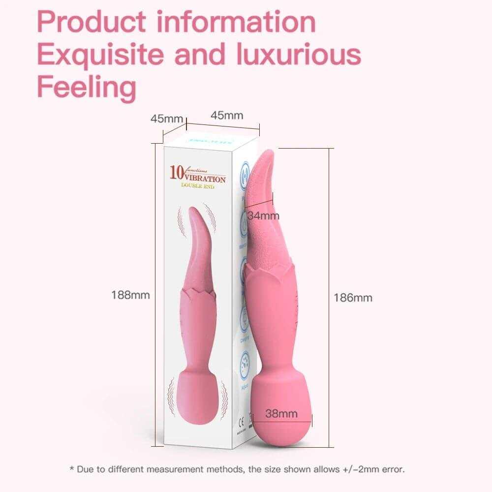 Powerful AV Vibrator Dildos Real Tongue Licking for Women 10 Modes Clitoris Stimulator G Spot Vagina Massager Sex Toys for Woman
