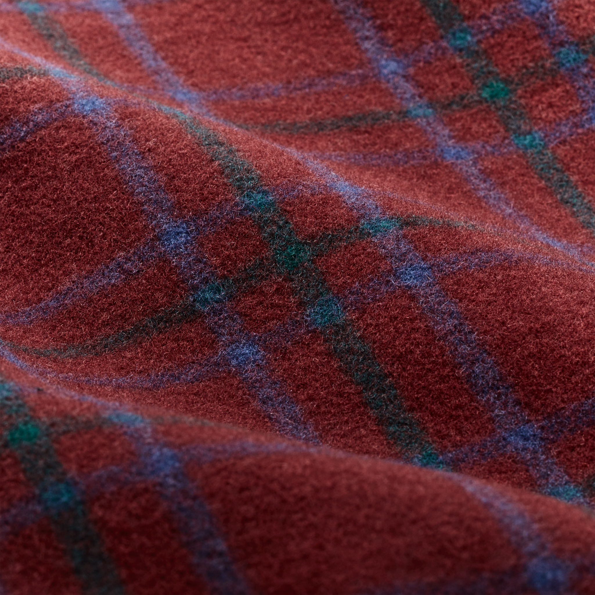 Seattle Wool Jac-shirt - Deep Red Blue Green