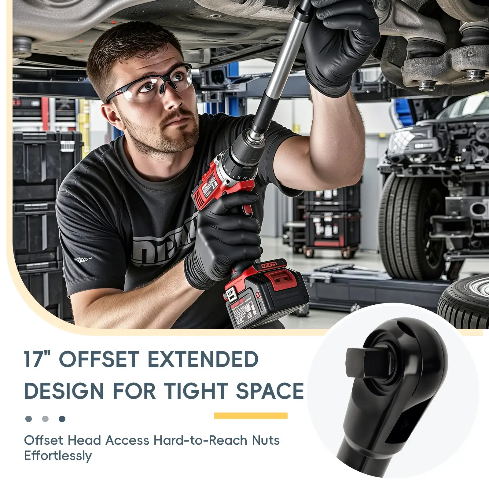 1/2in Wrench Extend Rod, Ni Cr Alloy Steel Multifunctional Universal Wrench Extender, Compact Size and Lightweight Design, for Fastening Tasks