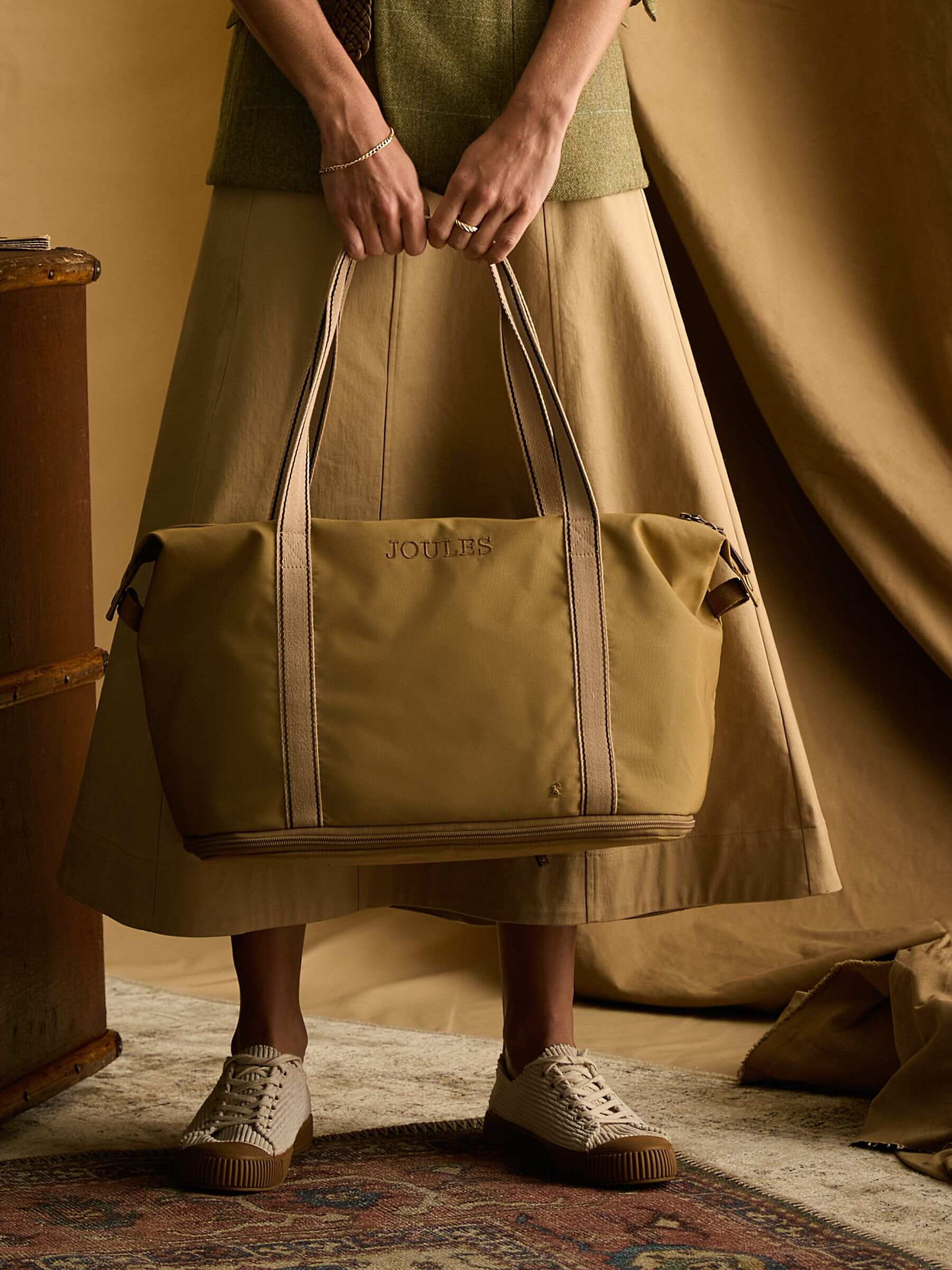 Epwell Tan Brown Joules Packaway Duffle Bag
