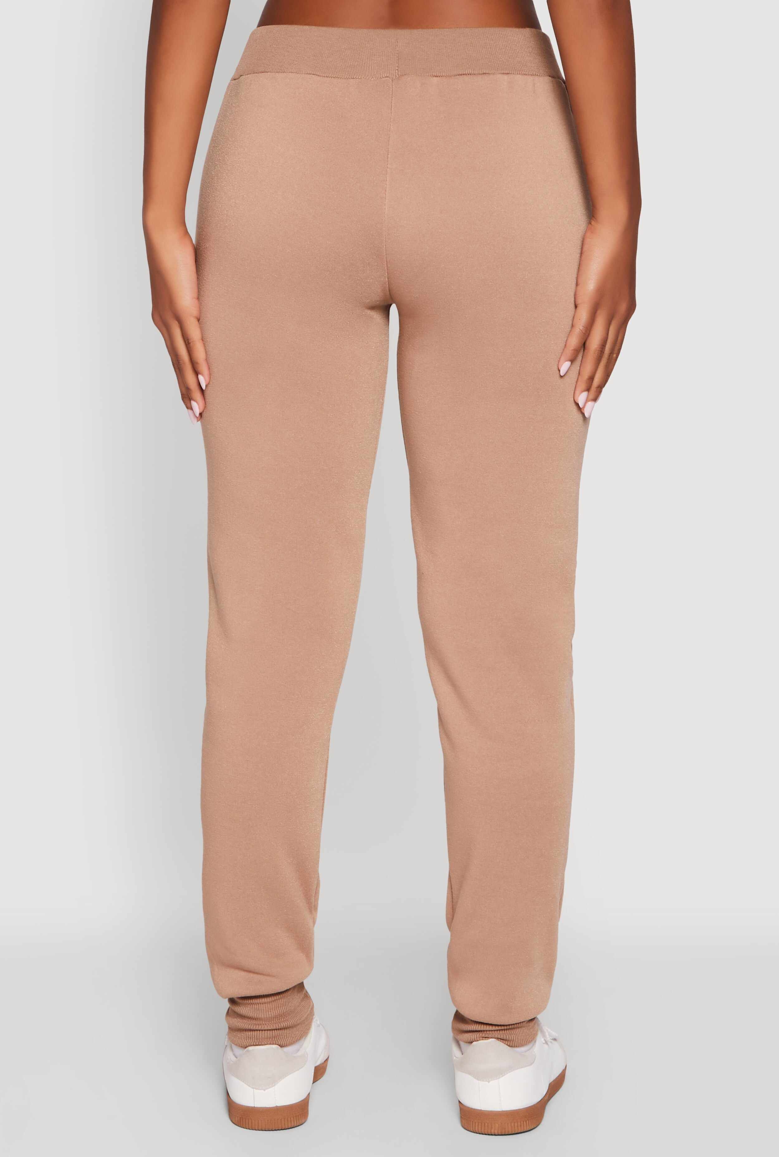 Mid Rise Solid Fleece Joggers