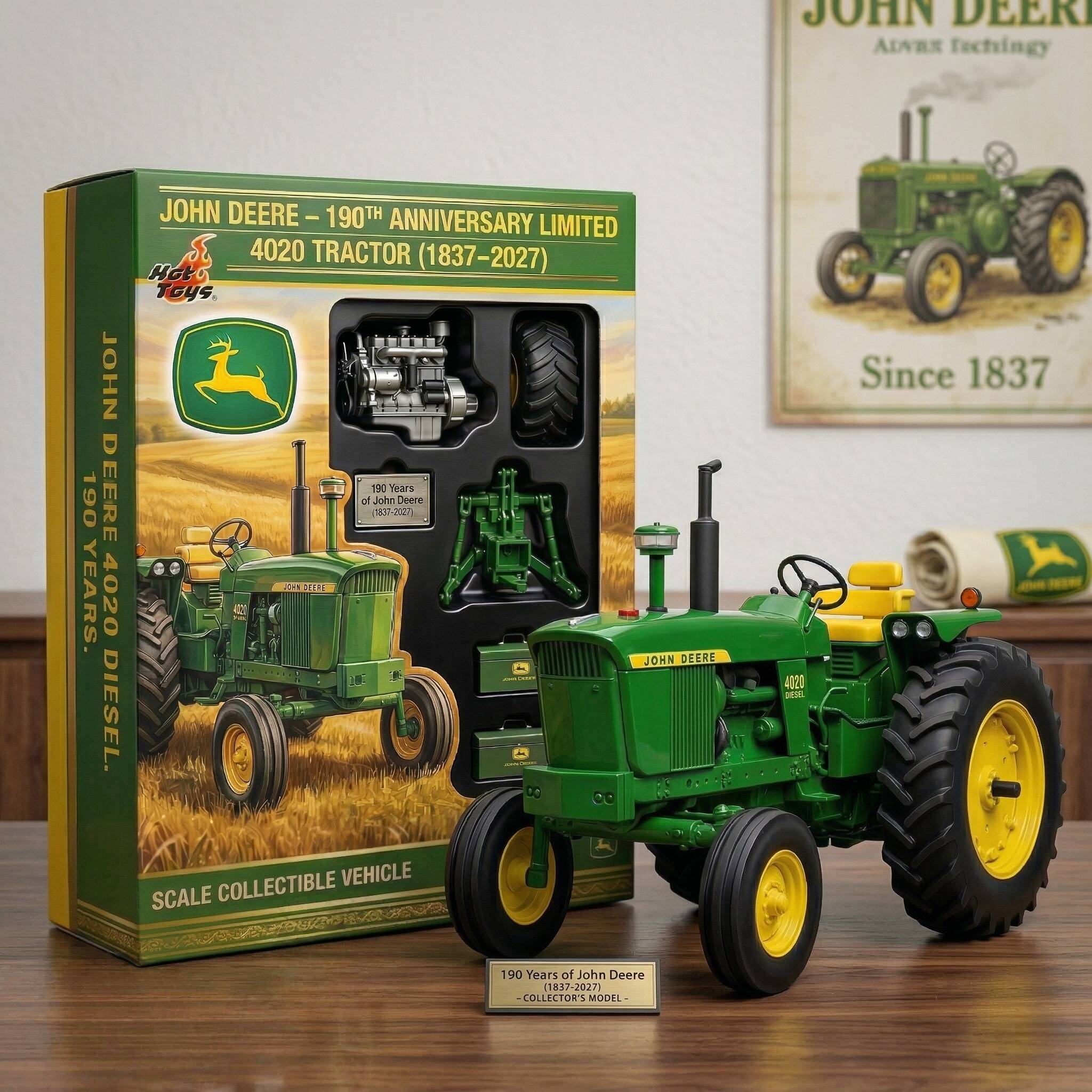 John Deere 190th Anniversary Limited Hot Toys Scale Collectible Figure