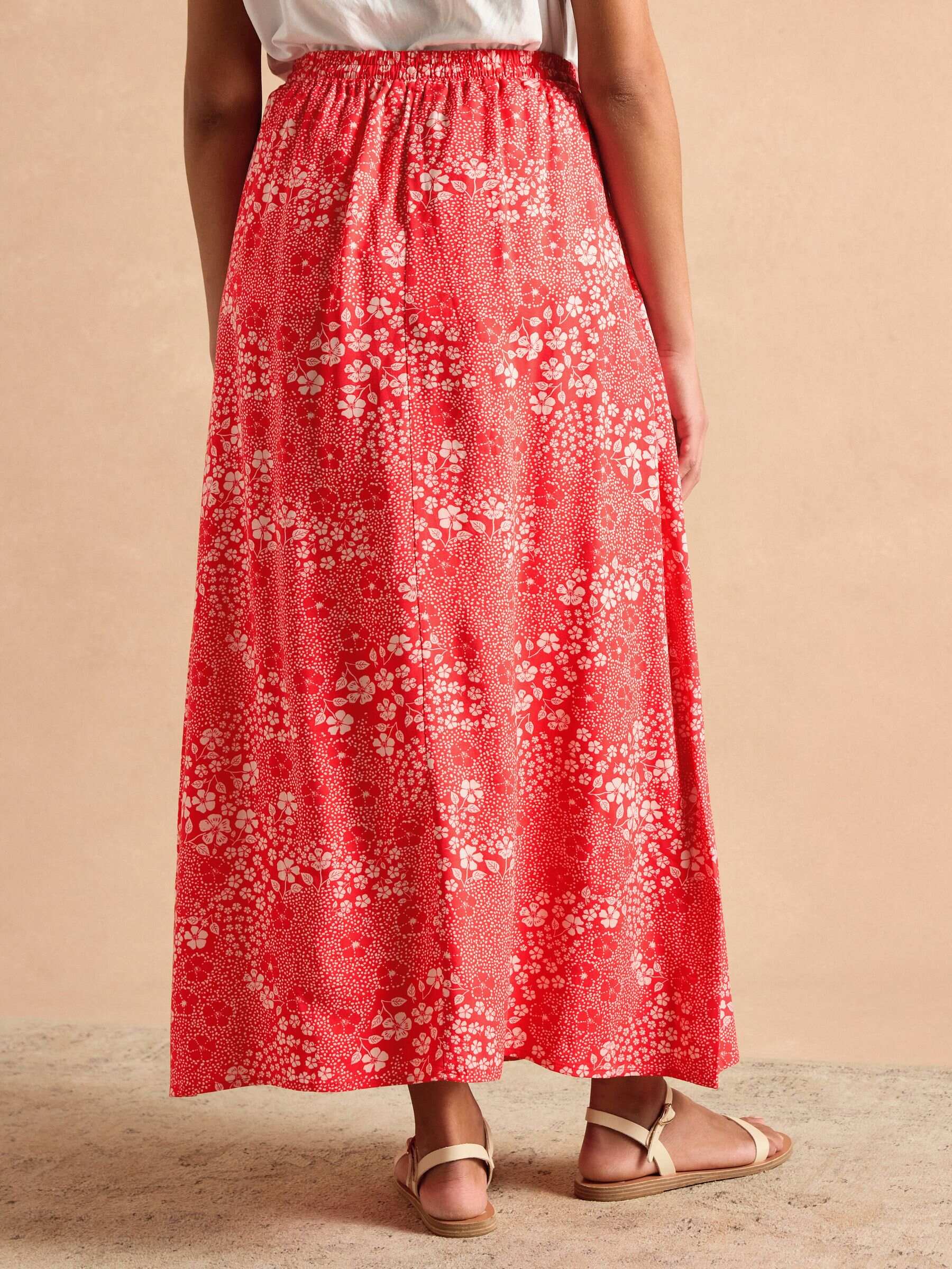 Adele Red Midi Skirt