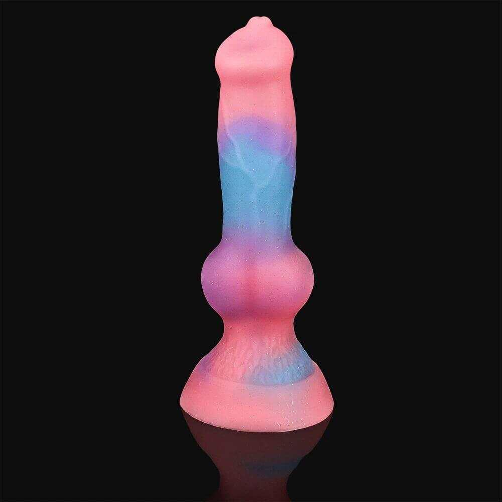 Super Soft Luminous Dog Dildo – Monster-Inspired Suction Cup Anal Toy