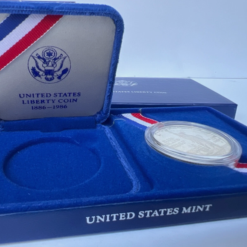🔥1986 Statue of Liberty 100th Anniversary Silver Coin (P & S) —MS60-63💰Free Shipping