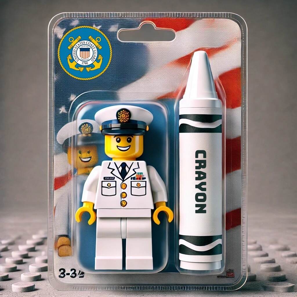 U.S. Marine Minifigure with Crayon