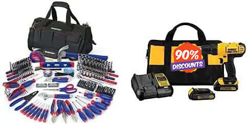 W009037A 322-Piece Home Repair Hand Tool Kit Basic Household Tool Set with Carrying Bag