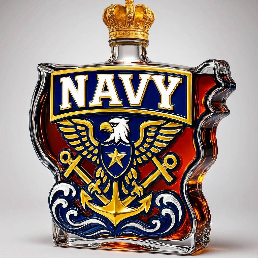 US Navy 250th Anniversary Whiskey Bottle