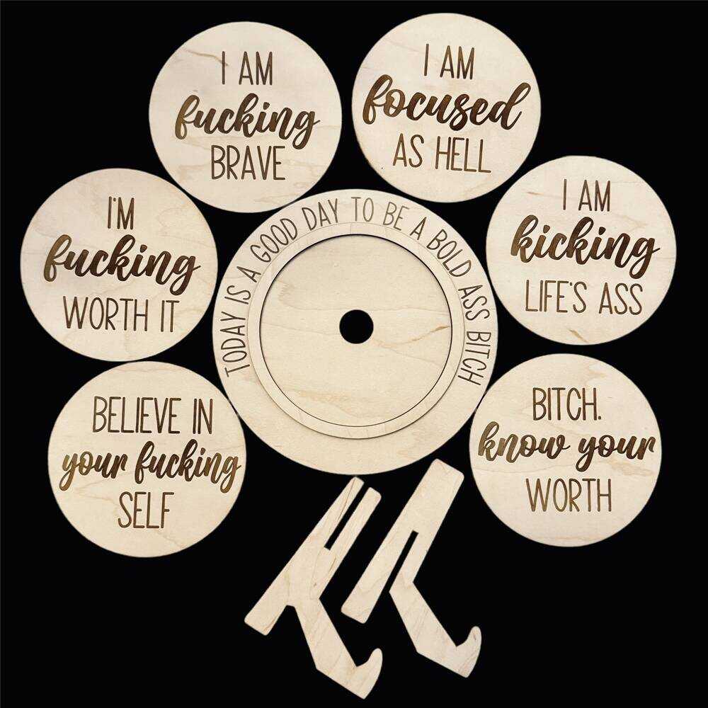 Sweary affirmations sign with Interchangeable