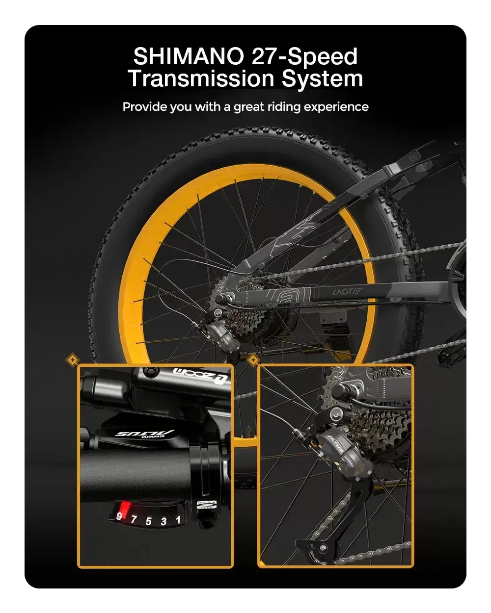 ✨Electric outdoor bike with 48V / 15AH battery✨