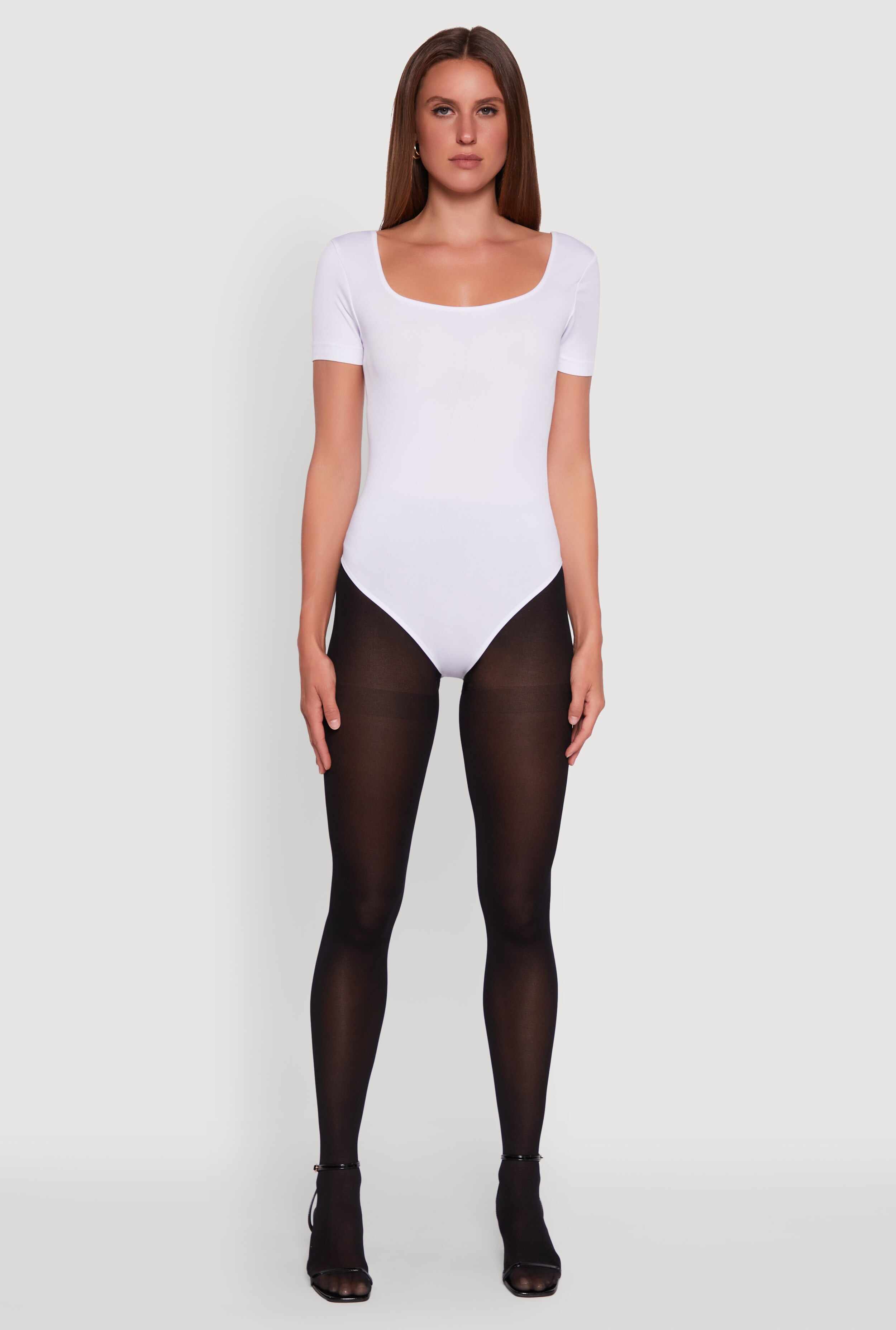 Seamless Solid Short Sleeve Bodysuit