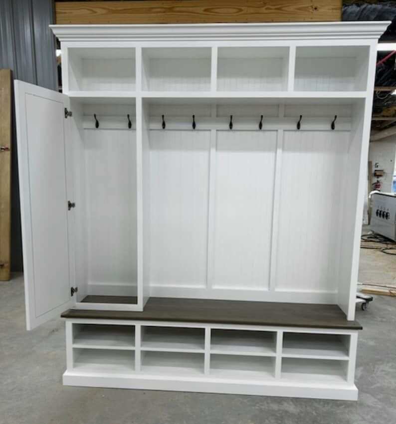 READY TO SHIP! mudroom locker hall tree bench
