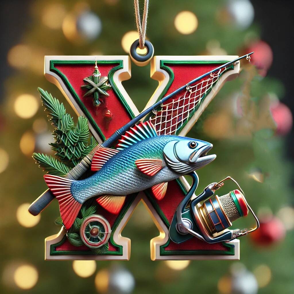🎣Fishing Letter Ornaments