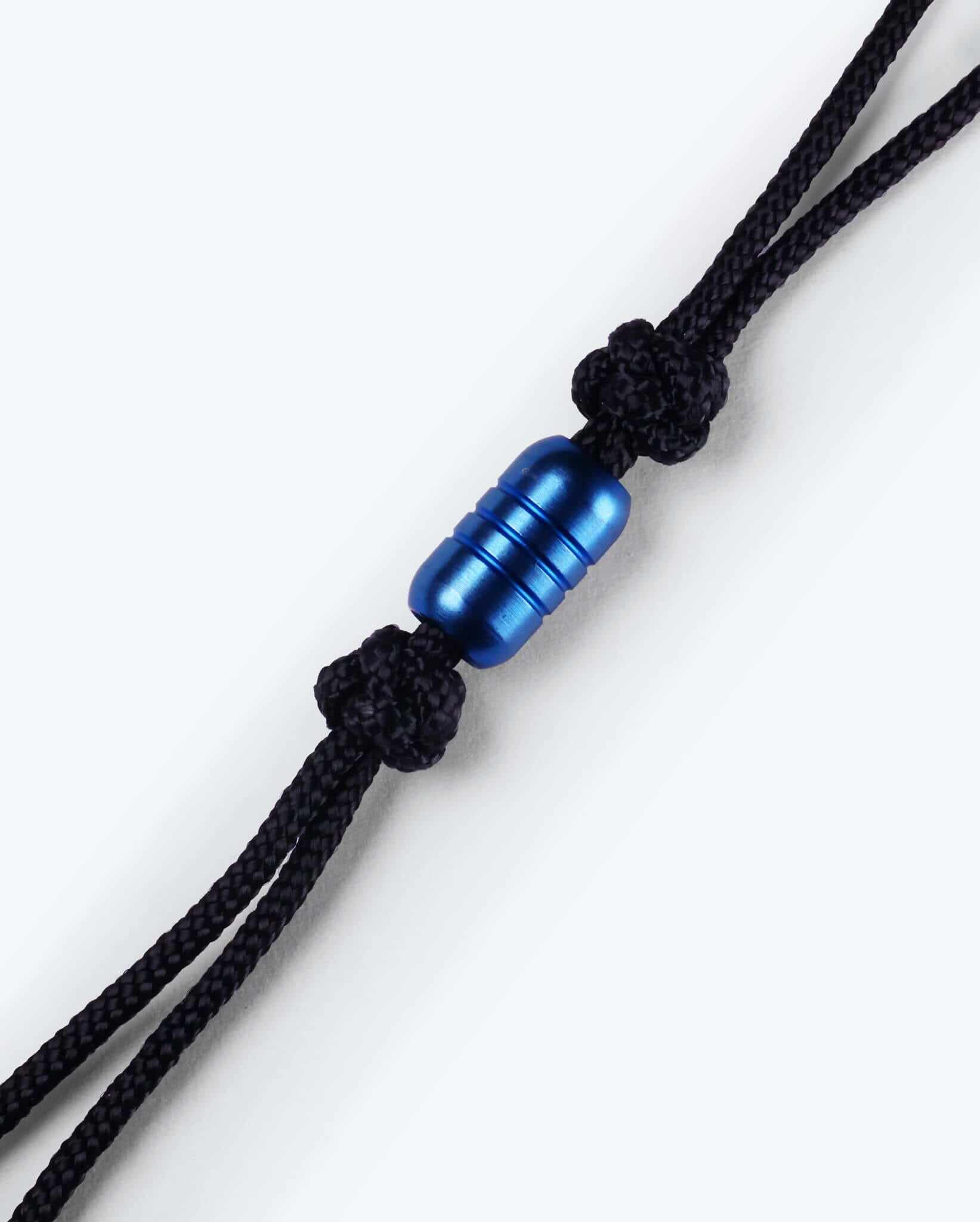 Lanyard, SS Bead | Sapphire Blue PVD