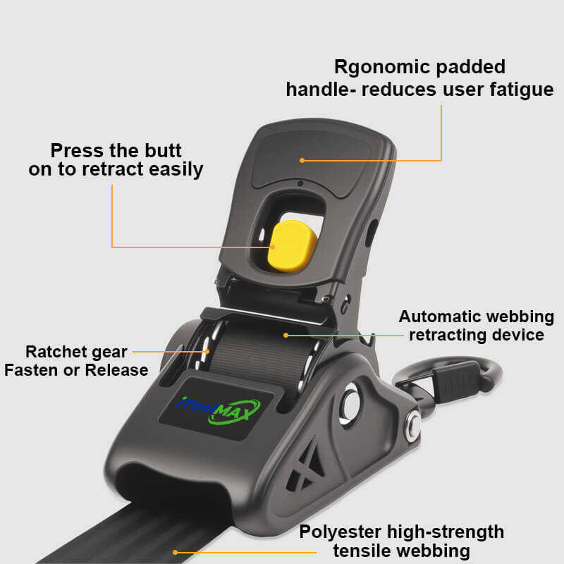 Auto Self Retractable Ratchet Straps