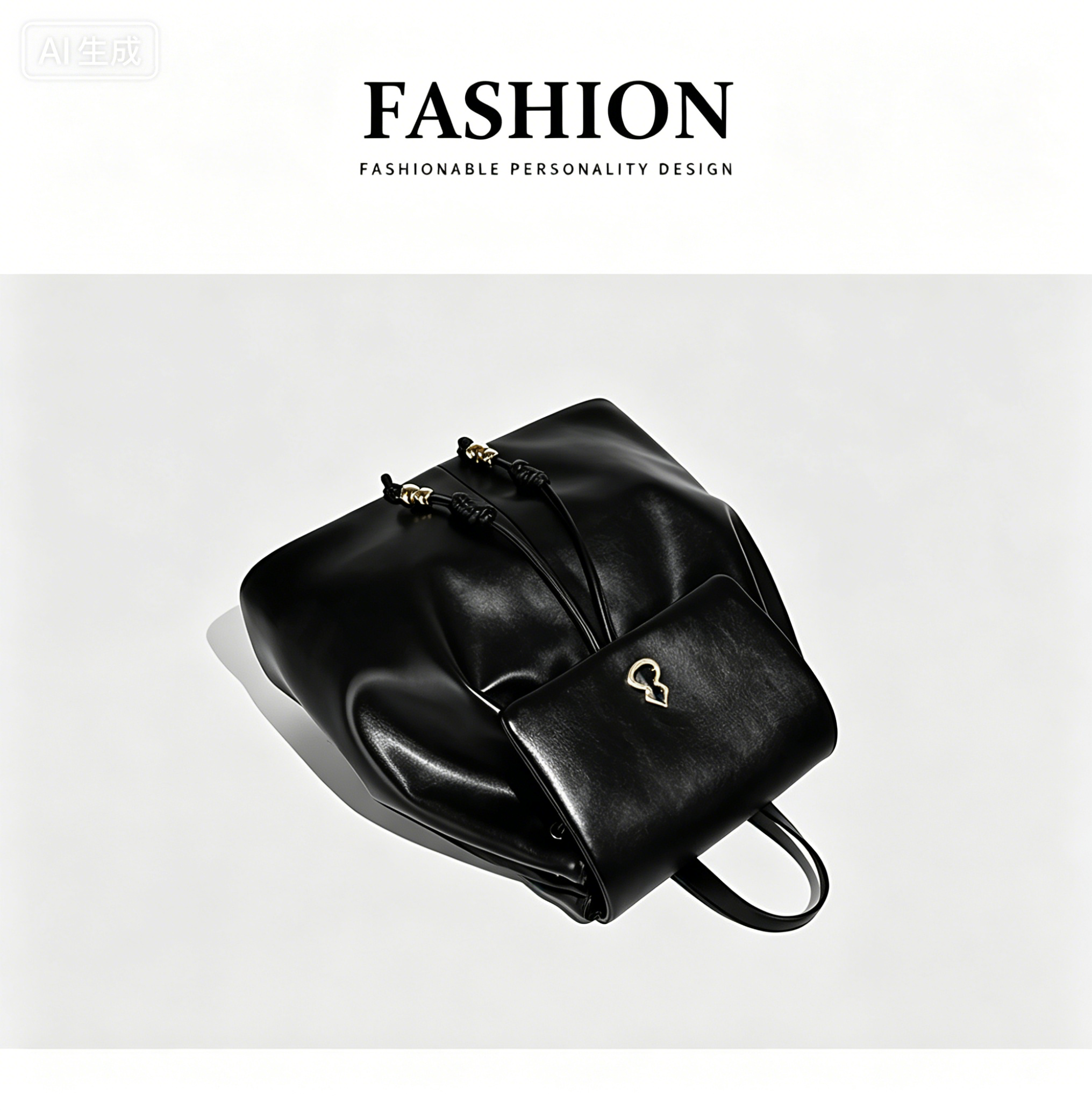 Fashionable women handbag with cowhide leather