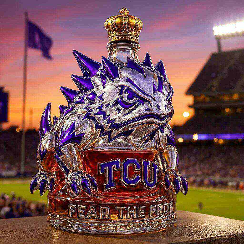 TCU Horned Frogs Limited Edition Whiskey Bottle