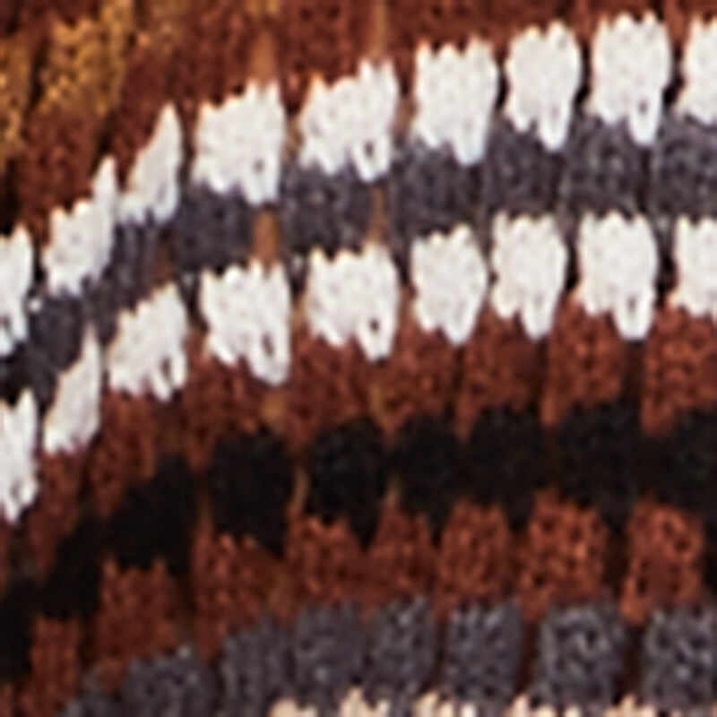 Striped Crochet Open Front Long Cardigan