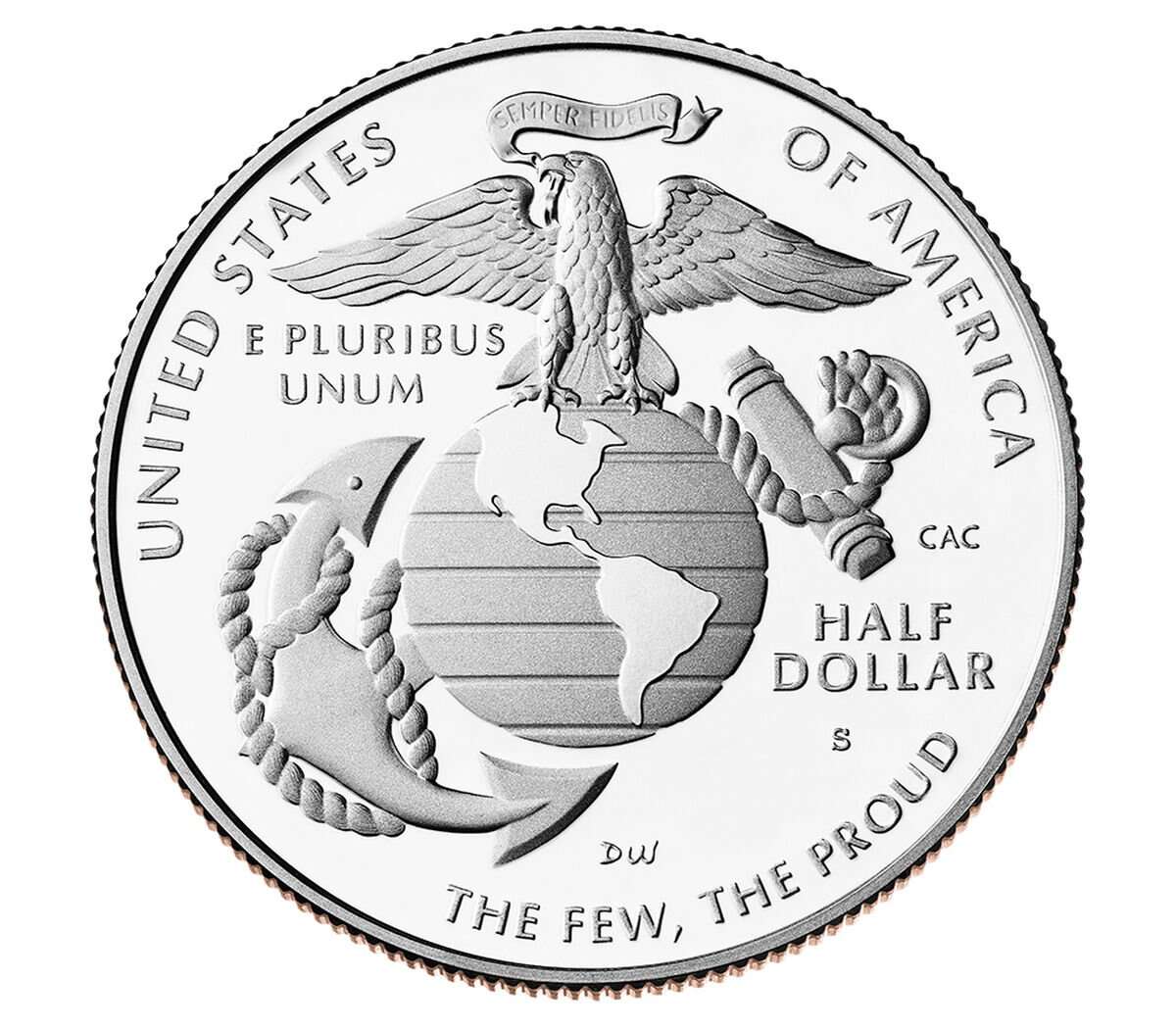 2025 P U.S. Marine Corps USMC 250th Anniversary Commemorative Half Dollar, First Strike PCGS MS70