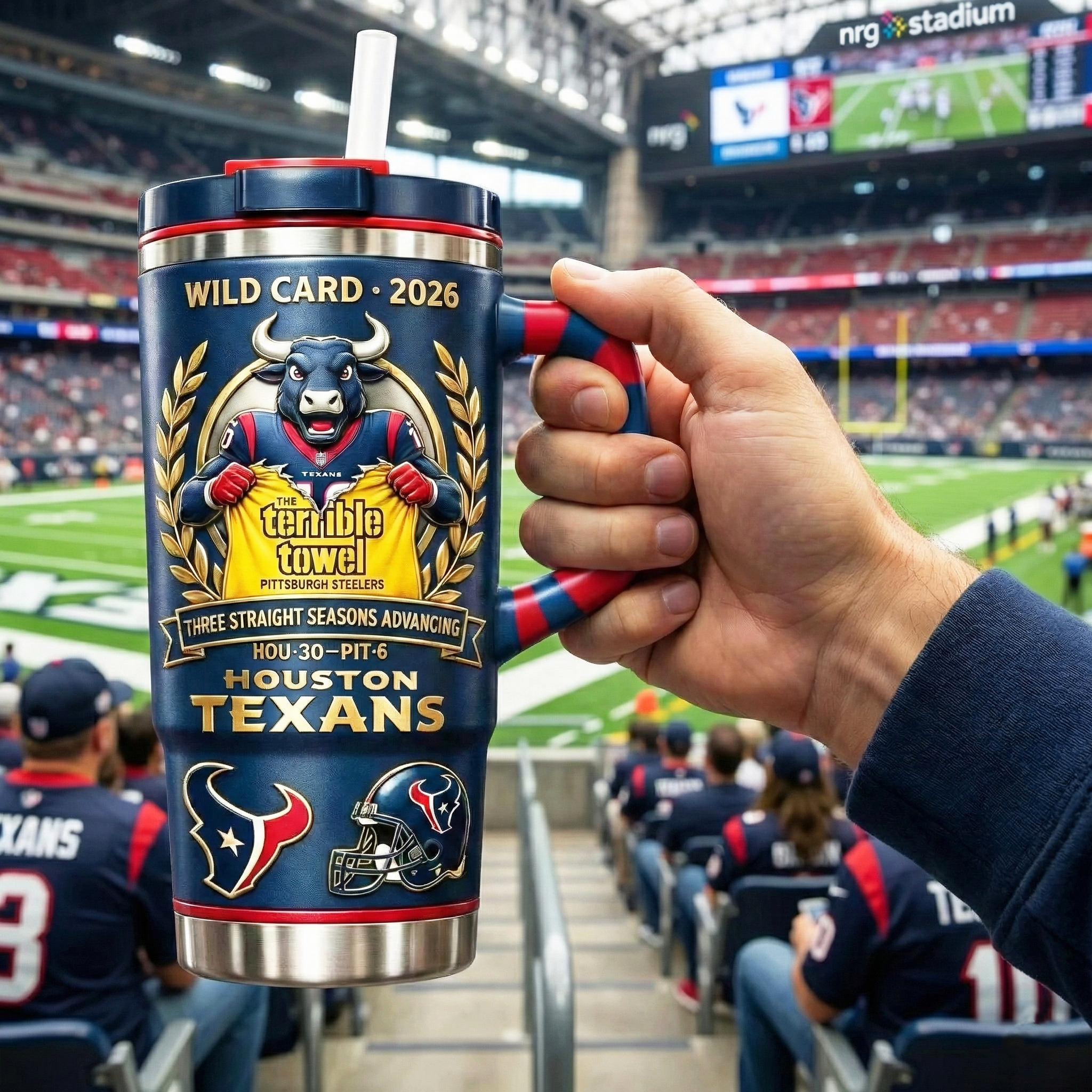 Texans 2026 Wild Card Victory Collector’s Edition Tumbler