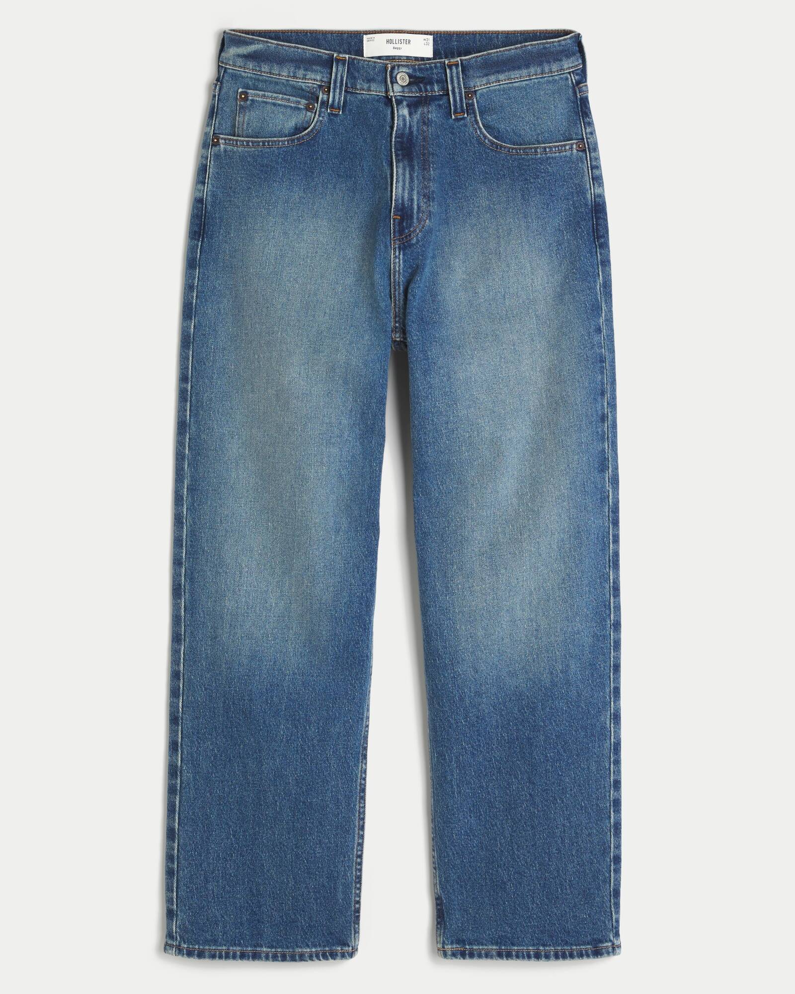 Railroad Stripe Baggy Painter Jeans