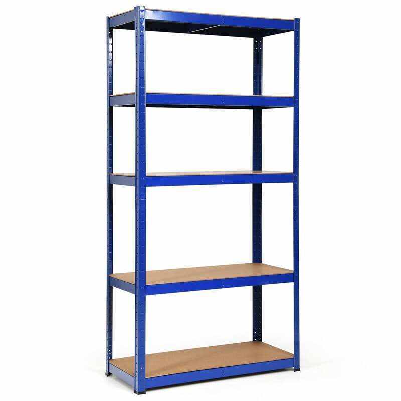 72 Inch 5-Shelf Steel Garage Storage Rack Display Stand with Adjustable Shelves