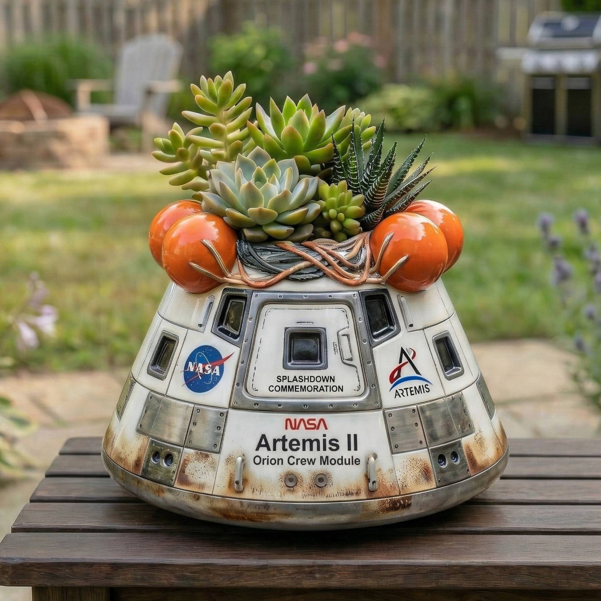 🚀NASA Artemis II Orion Crew Module Splashdown Commemoration Planter !🪴
