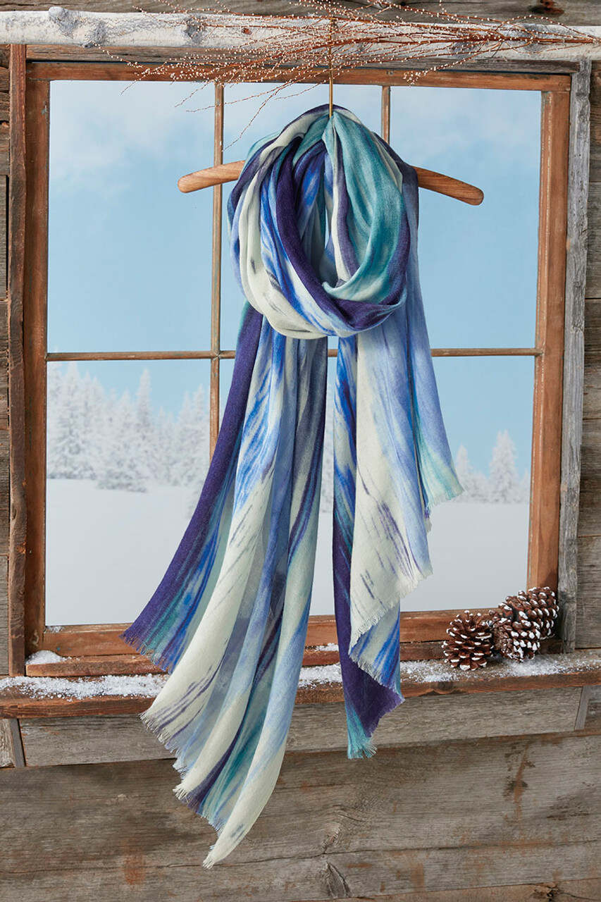 Winter Watercolor Scarf