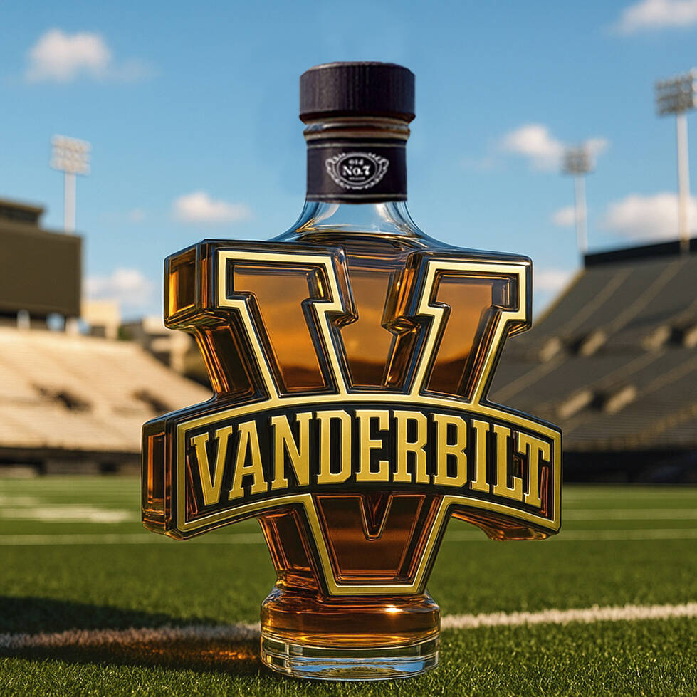 Vanderbilt Commodores Whiskey Bottle