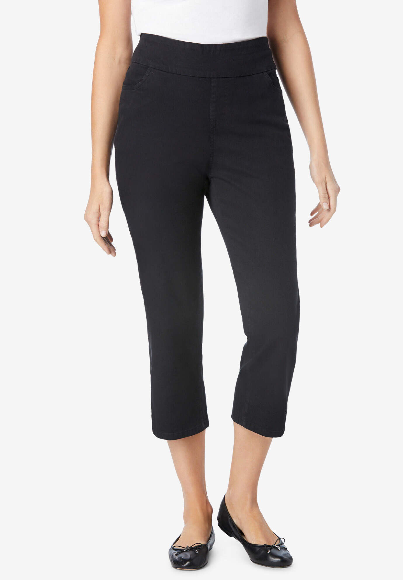 Flex-Fit Pull-On Denim Capri