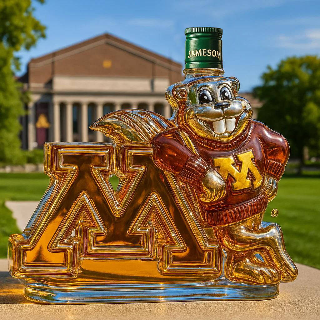 University of Minnesota Golden Gophers Whisky Bottle